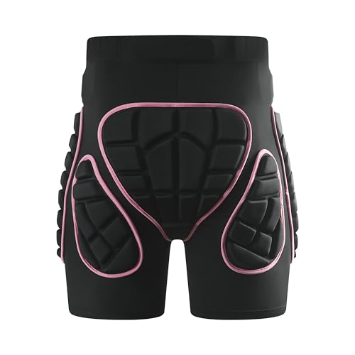 Snowboarding Padded Shorts Impact Protection for Women Men - Pink XL