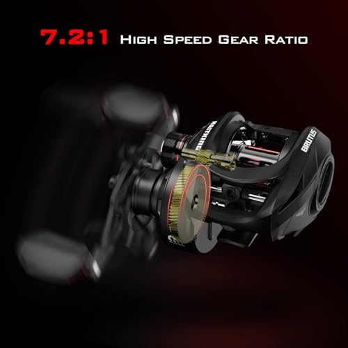 Baitcasting Fishing Reel - KastKing Brutus 7.2:1 Gear Ratio, Right Handle
