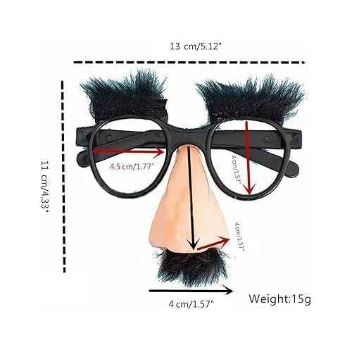 2Pcs Disguise Glasses With Funny Nose Add Fun To Your Celebrations Funny Glasses for Costume Halloween and Birthday Parties