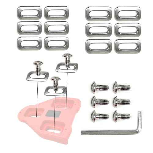 TrubliFit Replacement Delta Bolts Screws Washers for Delta Cleats, Replacement Screws with Allen Wrench Compatible with Delta Bike Cleats, for Indoor Cycling & Road Bikes - Cleats NOT Included, Red