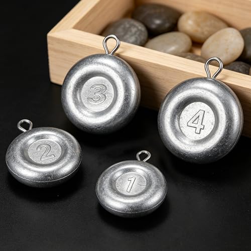 Fishing Coin Sinkers Weights 1oz 10pcs - Bottom Drifting Tackle