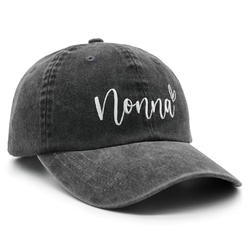Waldeal Women's Blessed Grandma Hats Washed Denim Adjustable Baseball Cap for Mom