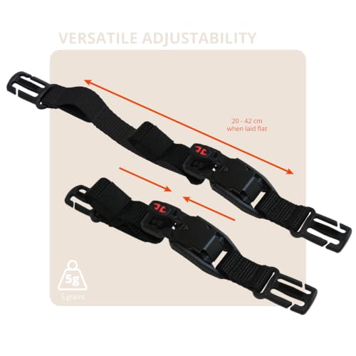 Black Magnetic Quick-Release Sternum Strap for Backpack with FIDLOCK Link - 8TIMBER