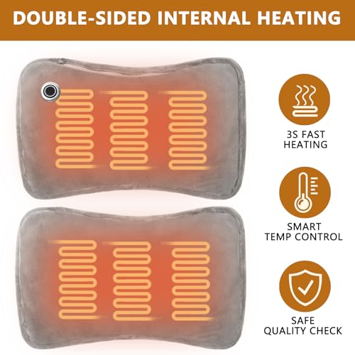 Rechargeable Hand Warmers with 10000mAh Battery Double-Sided Heating Gloves for Camping & Outdoor Winter Sports