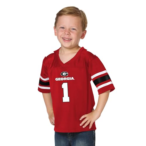 Toddler Football Jersey - Georgia Bulldogs Red 4T - Little King NCAA Team Uniform