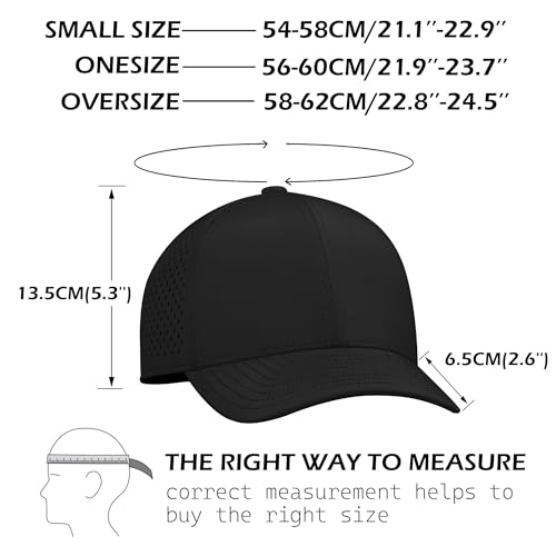 Performance Snapback Hats for Men Women,6 Panel Baseball Cap,Golf,Running,Workout