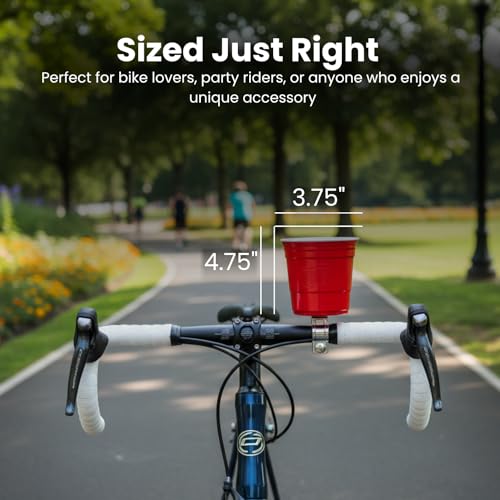 Red - Bike Water Bottle Holder for Bikes & Scooters, Handlebar Clamp