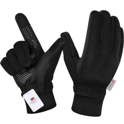 MOREOK Winter Gloves for Men/Women -10¡ÆF 3M Thinsulate Warm Touch Screen Snow Ski Bicycle Bike Gloves for Driving/Cycling/Running/Hiking