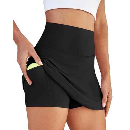 Womens Skort Tennis Skirt with Pocket Shorts Mini Golf Skirts High Waisted Athletic Skorts Summer Workout