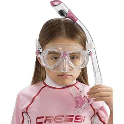 Cressi Youth Kids Snorkeling Mask and Dry Snorkel Kit - Marea Jr & Mini Dry: Designed in Italy