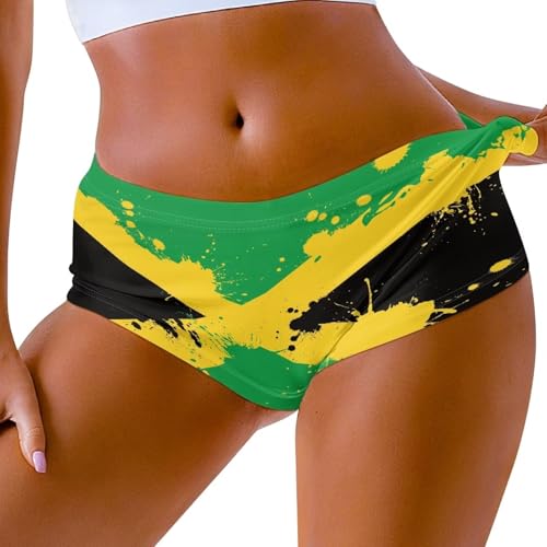 Women's Hot Pants Athletic Shorts Jamaican Flag Medium Variation