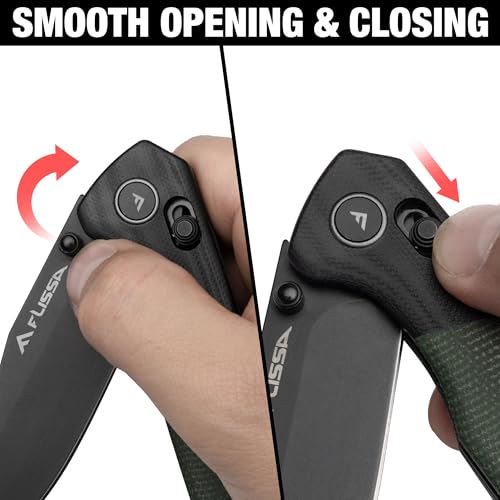 Folding Pocket Knife with 14C28N Steel & Crossbar Lock, EDC Outdoor Tool