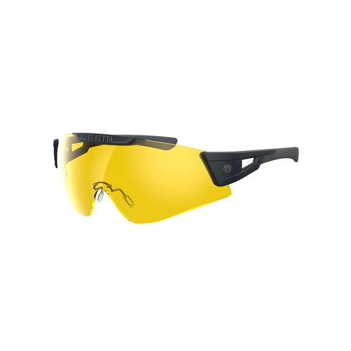 Beretta Intermask Wraparound Design Adjustable Temple Protective Shooting Eyeglasses with Interchangeable Lenses - Yellow & Magenta & Orange