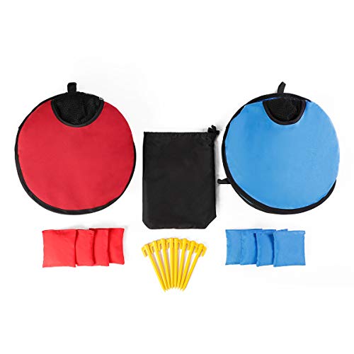 G4Free Portable Collapsible Cornhole Game Set - Red & Blue - Beach & Outdoor Games