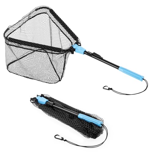 Calamus 31-Inch Full Floating Fishing Net with Non-Slip Handle - Collapsible Mesh