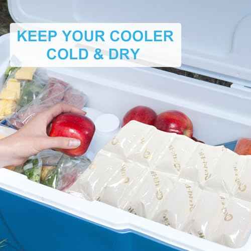 Ice Packs for Shipping Frozen Food, No Smoke Effect, 5 Sheets, Ice Packs for Coolers Long Lasting Reusable, Lunch Box Shipping Cold Pack Gel Freezer Packs Ice Blankets Sheets, 13.7"X7.2"