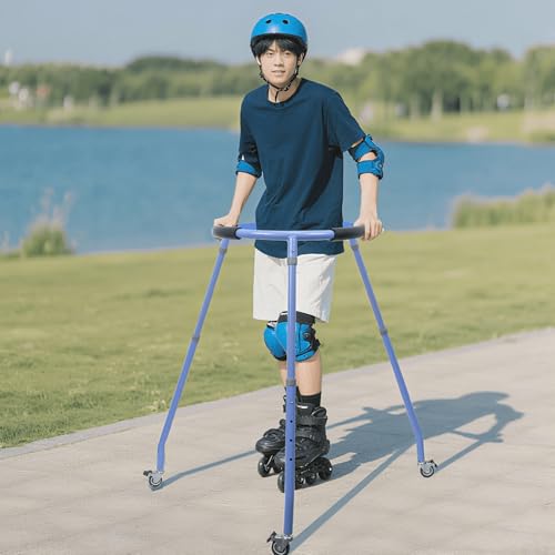 Adjustable Roller Skate Trainer with Protective Gear for Beginners - Blue