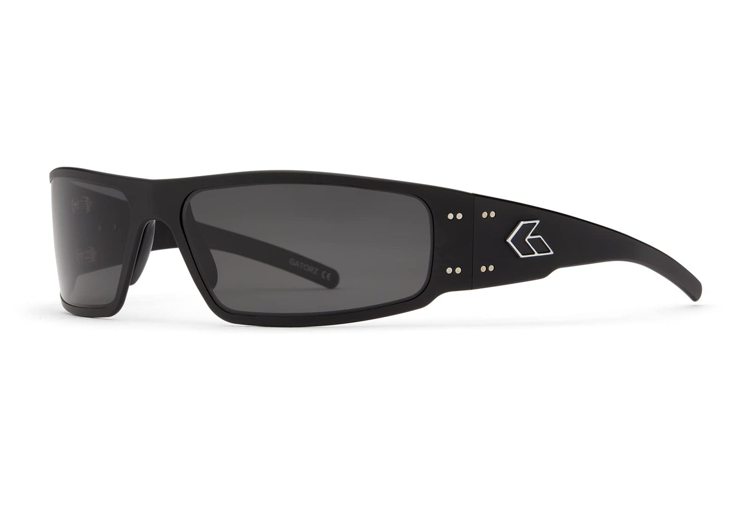 Gatorz Magnum Sunglass, Black Cerakote Frame, Silver Logo, Smoke Polarized Lens - Made in the USA - GZ-01-021
