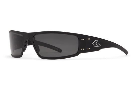 Gatorz Magnum Sunglass, Black Cerakote Frame, Silver Logo, Smoke Polarized Lens - Made in the USA - GZ-01-021
