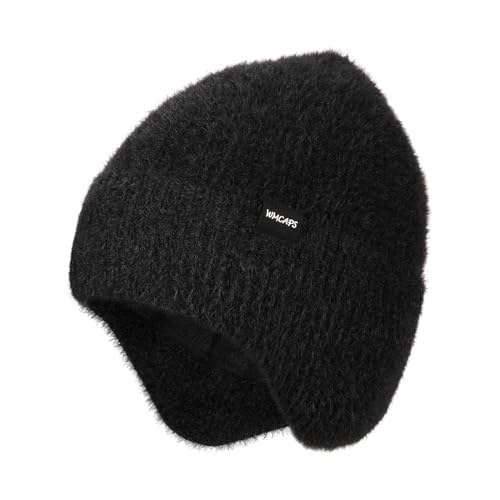 Wmcaps Fleece Lined Beanie with Earflap, Warm Thermal Knit Winter Hats for Men Women£¬Outdoor Stocking Cap