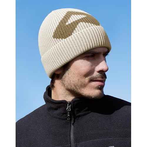 Pioneer Camp Mens Merino Wool Beanie Hats Thick Knit Winter Hat Cold Weather Skull Cap Hiking Skiing Climbing Casual Outdoor