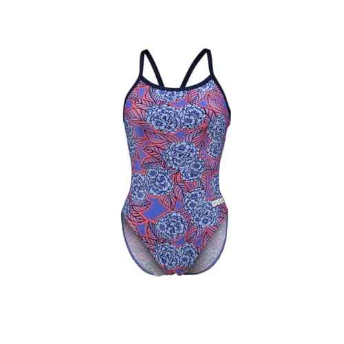 ARENA Women's Hydrangea Bouquet Challenge Back-Chlorine Resistant Swimwear for Competition, Race Training