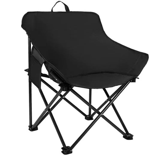 Folding Camping Chair, Portable Outdoor Backpacking Chair for Fishing, Hiking, Picnic, Camping, Beach, Lawn, Concert, Ultralight Compact Camping Chair with Carry Bag, 23"D x 14.2"W x 14.2"H (Black)