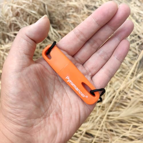 Orange Ferro Rod Fire Starter for Camping & Survival Kit - 2 Pack