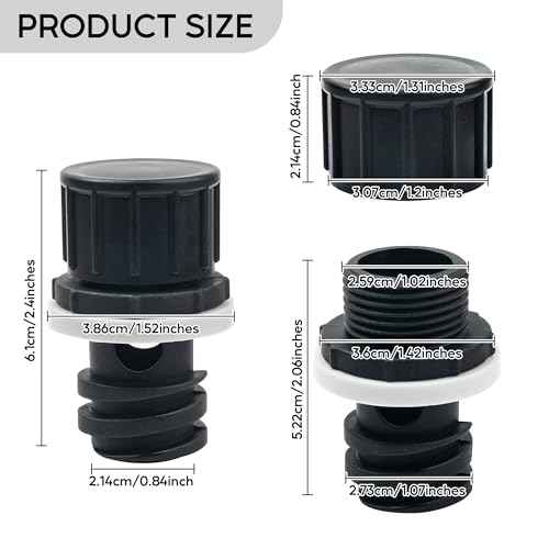 Cooler Drain Plug Hose Connection, Cooler Plug Replacement Compatible with Yeti Roadie, Tundra, and Tank Coolers