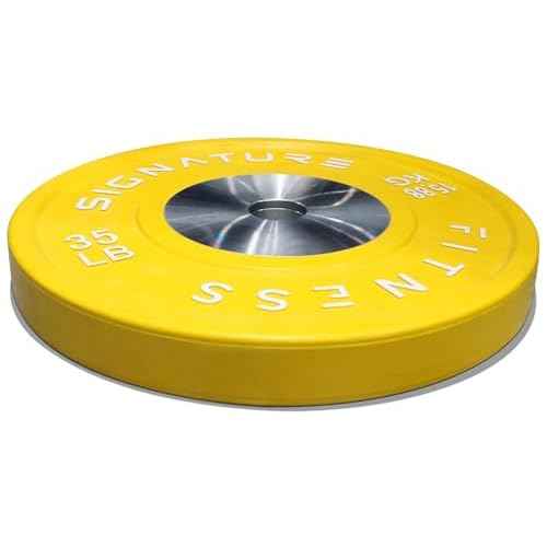 Fitvids 2" Olympic Competition Bumper Plate with Steel Hub for Strength Training and Powerlifting - Minimal Bounce
