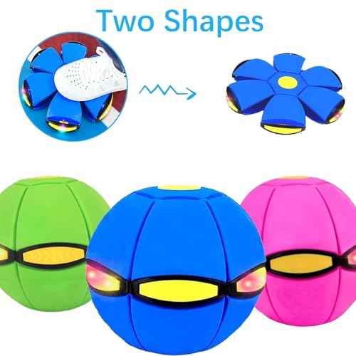Magic Ball, Children Bouncing Ball, Parent-Child Interaction, Dual Form Freely Switchable, with 6 Light (Blue)