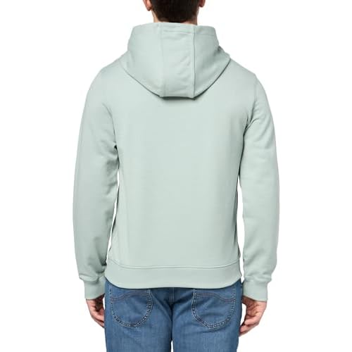 HUGO Men's Regular Fit Square Logo Jersey Hooded Sweatshirt