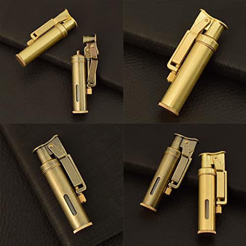 Kerosene Trench Lighter Vintage Metal Portable Refillable Lighter Bronze