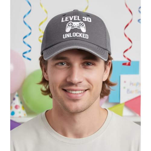 30th Birthday Gifts for Men Women - 30 Year Old Birthday Hat - Grey