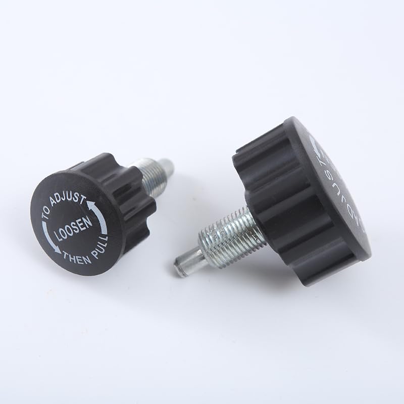 SquEqu 2 Pack Exercise Bike Pull Pin Spring Knob Replacement Universal M16 Pop Screw Height Adjust Locking Grip for Statioanry Cycling Bicyle Fitness Equipment Machines Weight Bench Bikes