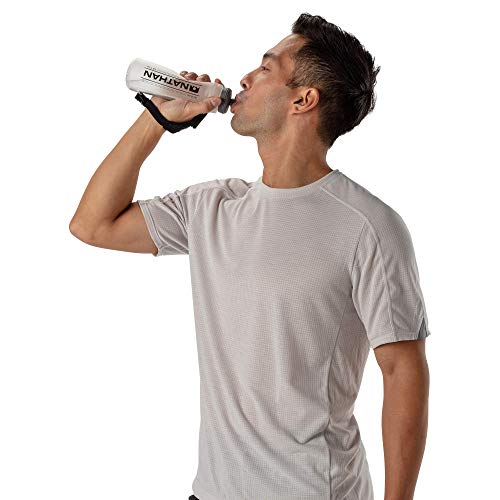 Nathan ExoDraw & ExoShot 2.0 Handheld Water Bottle - Reflective Silver, 18 Oz