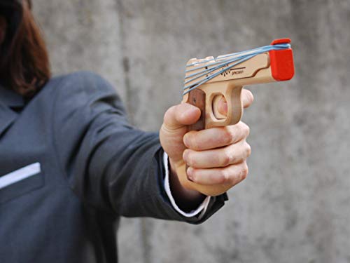 Rubber Band Gun Model 1911 Semi-Automatic Hardwoods Realistic Replica