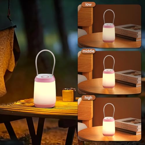 EXTRASTAR 2 Pack LED Battery Operated Lights, Portable LED Tent Lantern, IPX4 Water Resistant, 3 Modes for Backpacking Camping Hiking Emergency Light, Lamp for Outdoor and Indoor