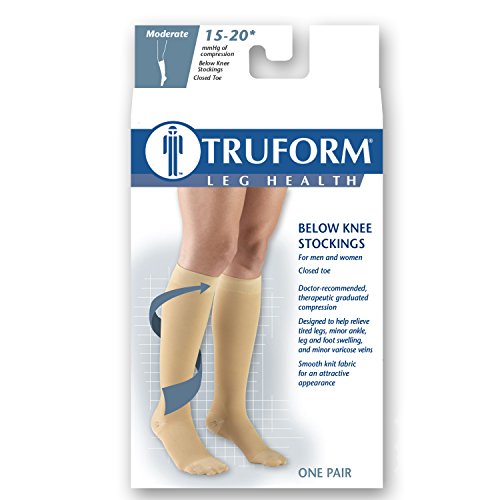 Compression Stockings Men Women 15-20 mmHg Support Hosiery Black 2X-Large