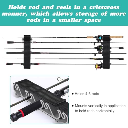 2 Pack Vertical Fishing Rod Holders for Boat - Durable Watercraft Storage Rack