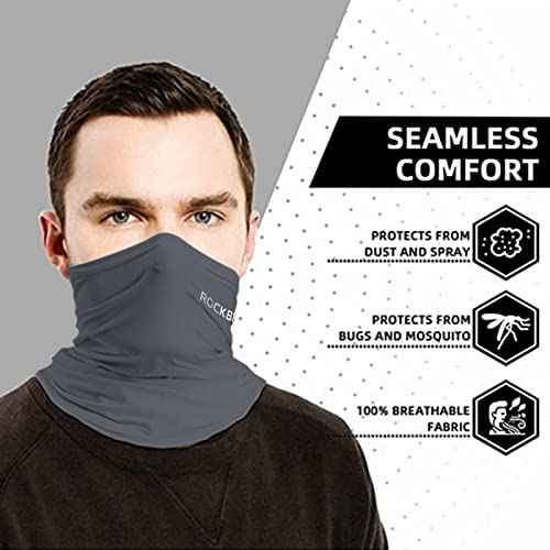 ROCKBROS Cooling Neck Gaiter Bandana Face Mask for Men Neck Gaiters Summer Half Face Scarf Cover Sun UV Protection