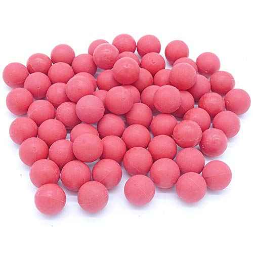 Reusable 0.68 Caliber Paintballs - 100 New Re-Usable Rubber Training Elastic Balls Paint Balls