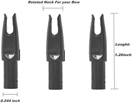 Arrow Nocks 0.246 inch Inside Diameter Inserts 6.20mm 60 Pack for Archery Standard Size(0.244" to 0.246") Arrows