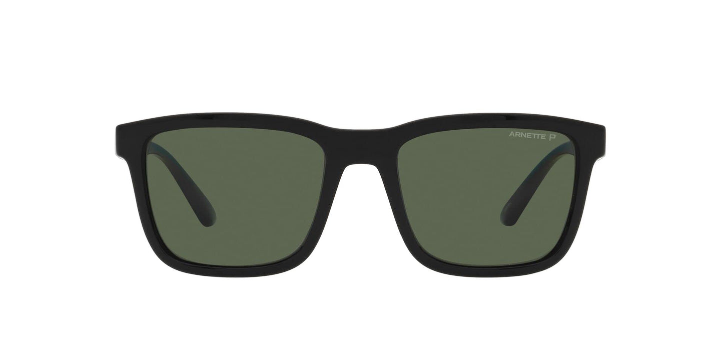 Arnette AN4321 Lebowl Square Sunglasses, Black/Polarized Dark Green, 54 mm