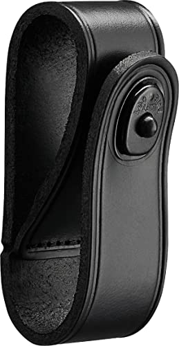 Black Leather Handcuff Strap with Safety Snap for Duty Belts
