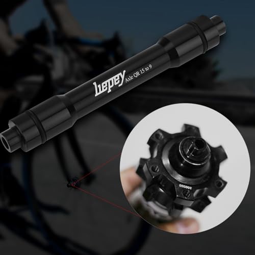 15mm Front Thru Axle to 9mm Quick Release Skewer Adapter for Mountain Bike