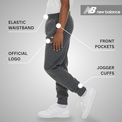 Boys Sweatpants 3-Pack Athletic Fleece Joggers Size 10-12 Charcoal Navy Black