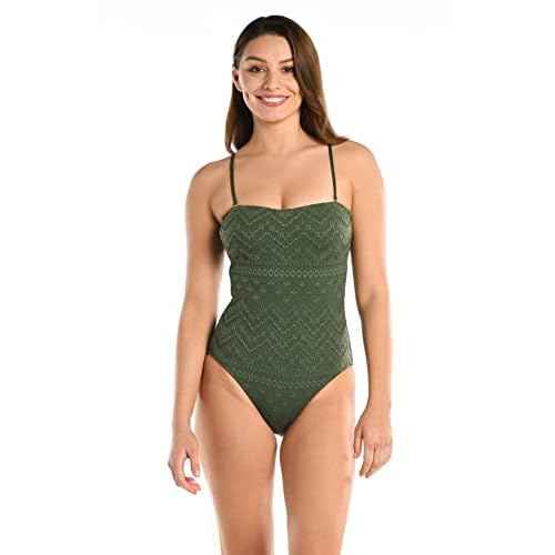 La Blanca Women's One Piece Swimsuit Bandeau Tummy Control Bathing Suit
