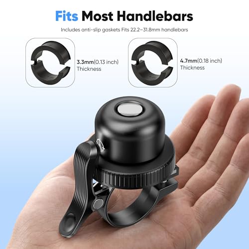 Anti-Theft Bike Bell with Bluetooth Tracker for iOS & Android - Black