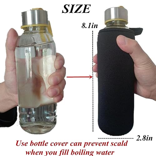 Neoprene Water Bottle Carrier Bag 24 oz - Insulated Sports Sleeve for Hiking & Travel - 1 Pack
